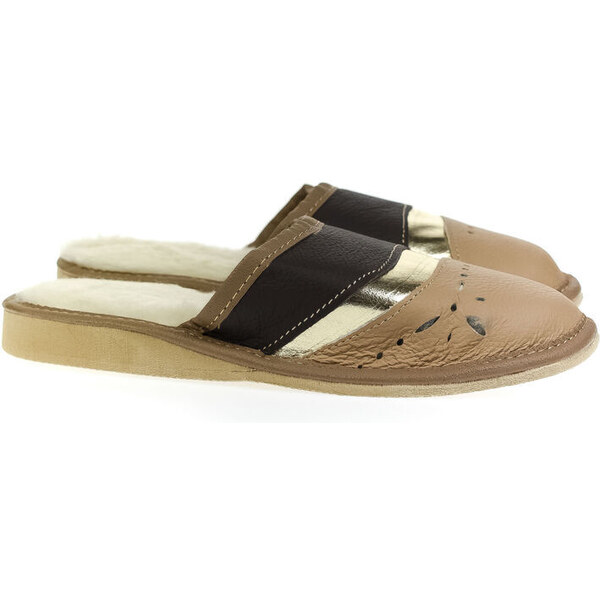 JOHN-C Dámske luxusné kožené papuče MIRIAM 2 47119895