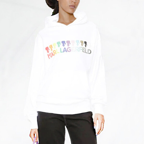 Dámská bílá mikina Karl Lagerfeld Pride 52700 47120316