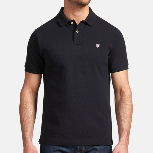 Pánské černé polo triko Gant 55514 47120337