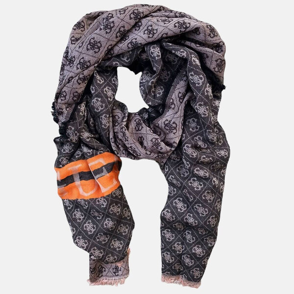 Šedý šátek Guess s logy 55537 47120359