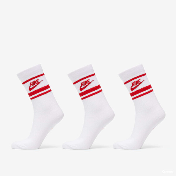 Nike NSW Everyday Essential Crew Socks 3-Pack White/ Red L 47094727