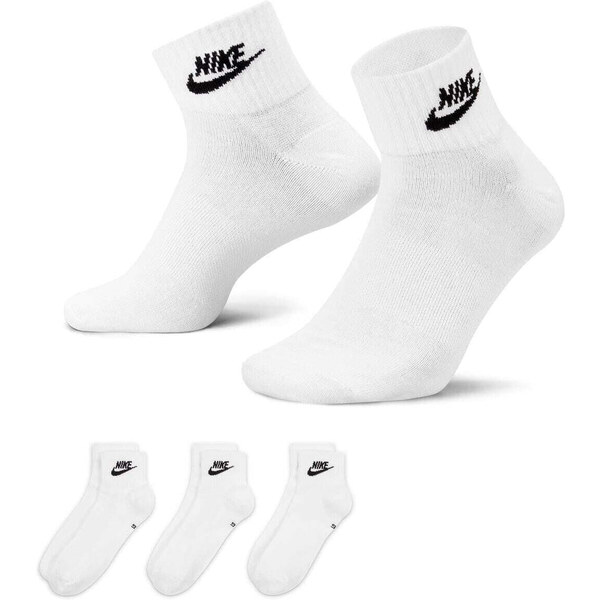 Nike Everyday Essential Ankle Socks 3-Pack White/ Black M 47094125