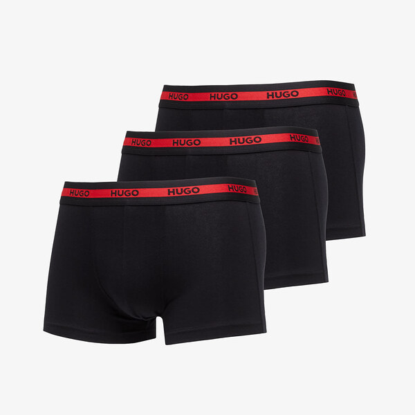 Boxerky Hugo Boss Logo-Waistband Stretch Trunks 3-Pack Black M 47103580