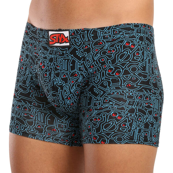 Pánske boxerky Styx long art klasická guma doodle (F1256) 47127294