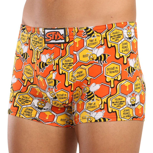 Pánske boxerky Styx art klasická guma včielky (Q1654) 47127304