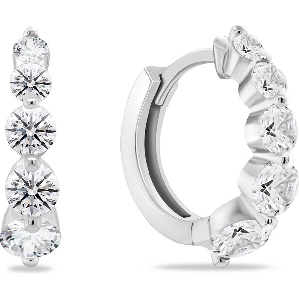 Brilio Silver Nežné strieborné náušnice kruhy EA956W 66580685