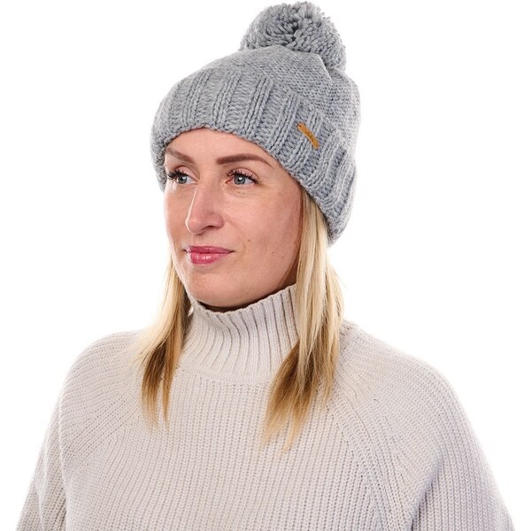 Vlnená čiapka Vlnka V03 svetlo sivá 50220493