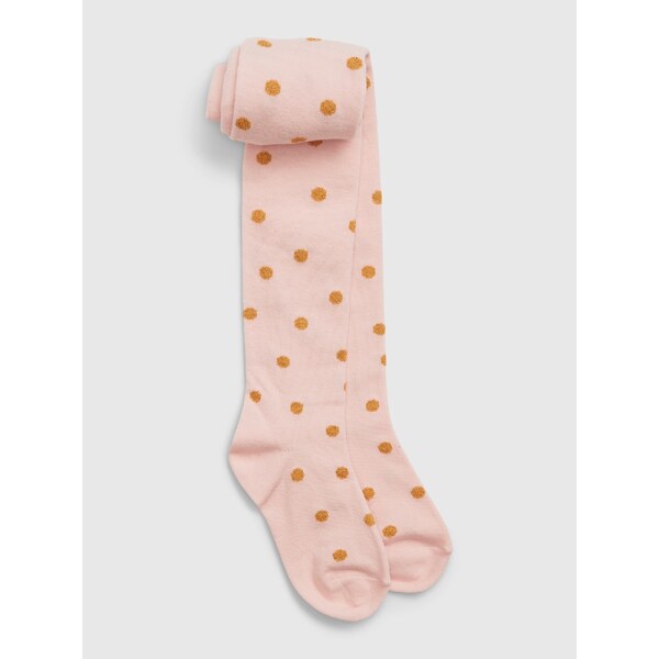 Ružové dievčenské bodkované pančuchové nohavice GAP 50543845