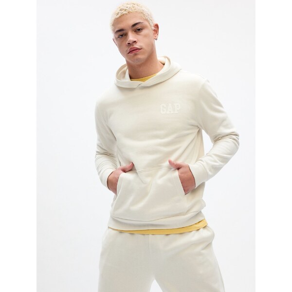 Krémová pánska mikina s kapucňou GAP 50542261