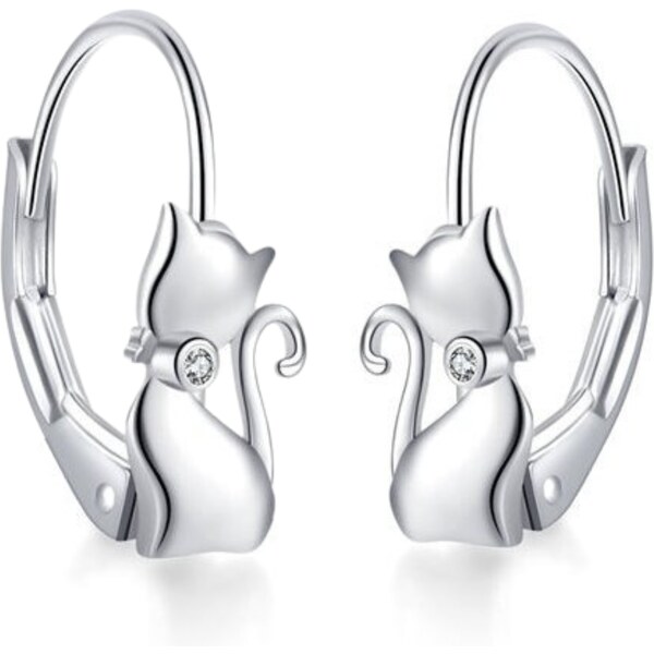 Olivie Strieborné náušnice MAČKA 5896 32032899