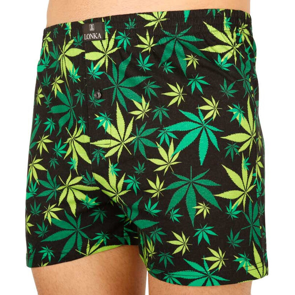 Pánske trenky Lonka čierne (Karlos - tráva) 22136641