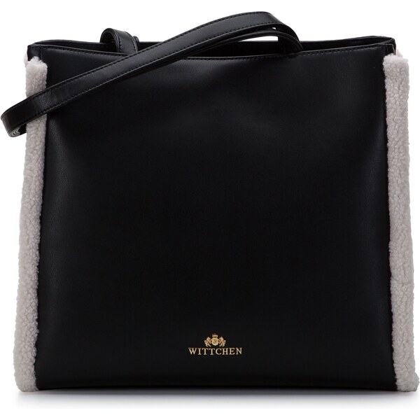 Kožená shopper kabelka Wittchen s umelou kožušinou, dvojkomorová 97-4E 66065352