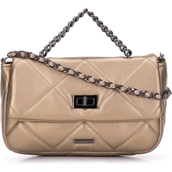 Dámska štvorcová prešívaná kabelka Wittchen na retiazke malá 97-4Y-228 66065347