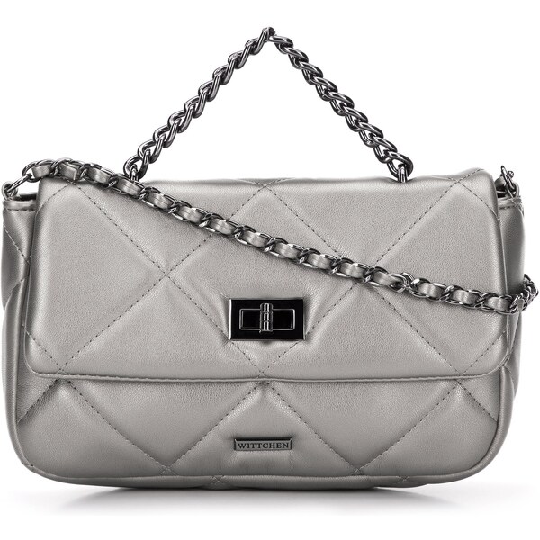 Dámska štvorcová prešívaná kabelka Wittchen na retiazke malá 97-4Y-228 66065348