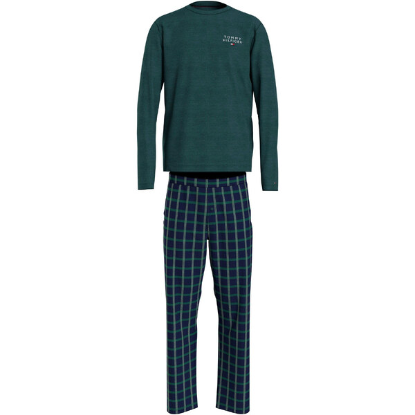 Pánske pyžamo UM0UM03130 0WP zelené káro - Tommy Hilfiger 49782573