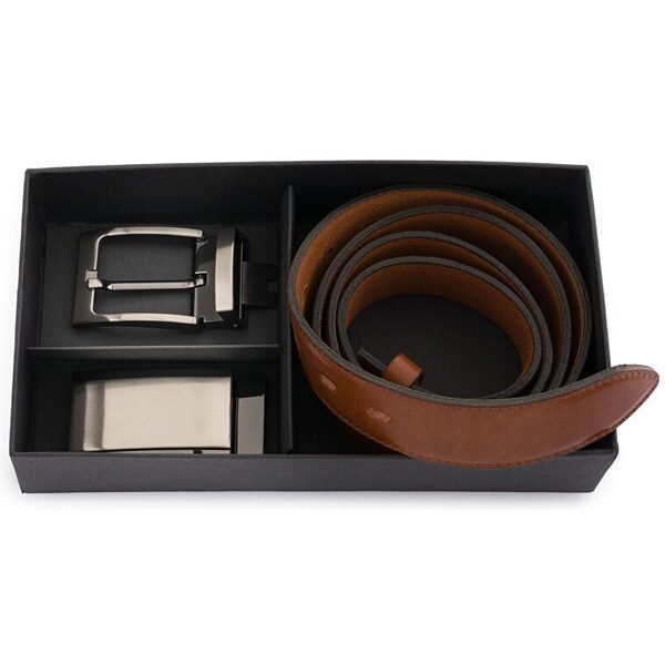 Penny Belts Pánsky darčekový set opasku hnedý 66338377