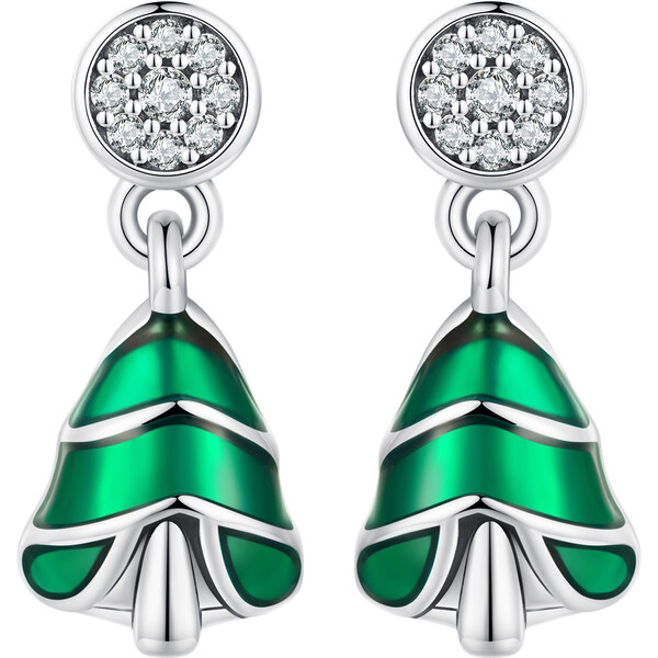 Royal Fashion strieborné visiace náušnice Stromček BSE919 53973363