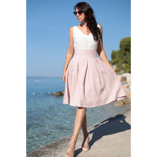 100% lanová jednofarebná sukňa Lotika 47230202