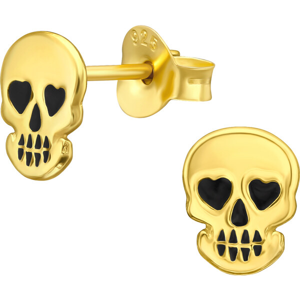 MAJYA Strieborné náušnice SKULL 10724 64581345