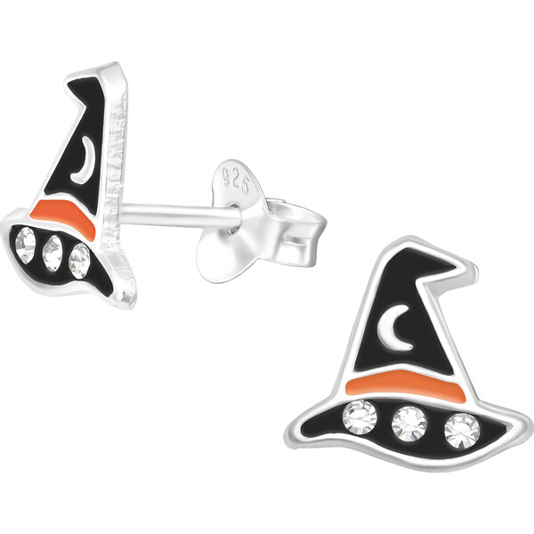 MAJYA Strieborné náušnice čarodejnícky KLOBÚK 10721 64581341