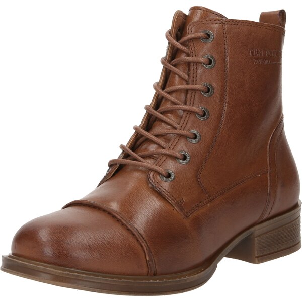 Ten Points Šnurovacie členkové čižmy PANDORA hnedá 58155795