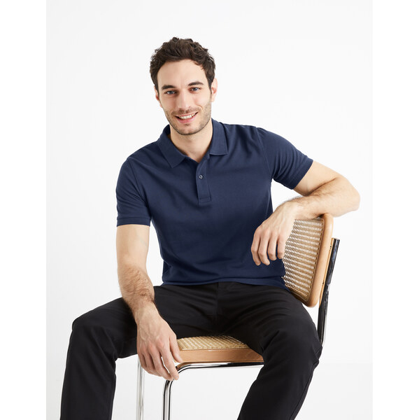 Tmavomodrá pánska polokošeľa Celio 50500677