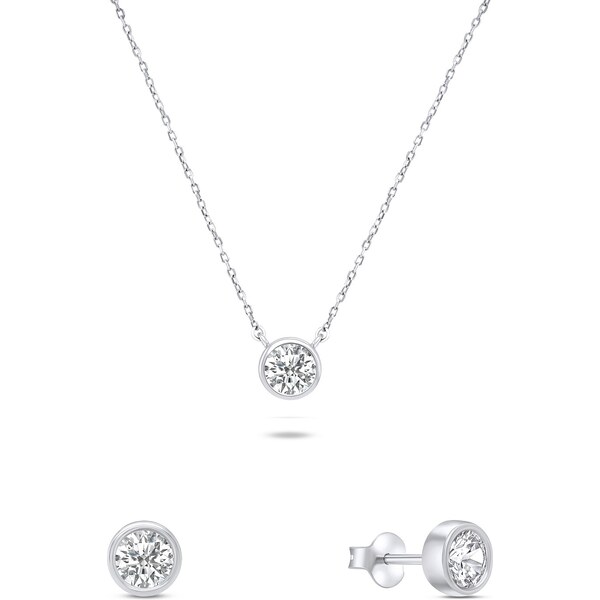 Brilio Silver Elegantný set strieborných šperkov so zirkónmi SET220W 66597127