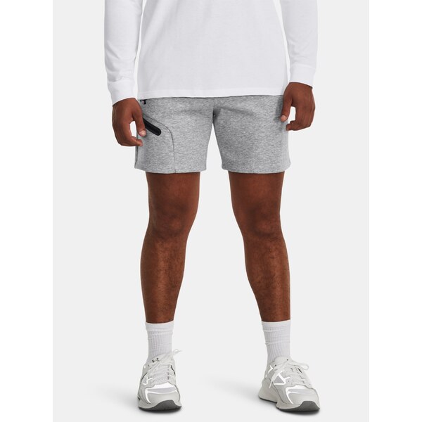 Svetlosivé športové kraťasy Under Armour UA Unstoppable Flc Shorts 66528439