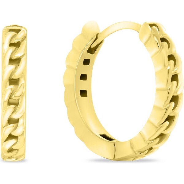 Brilio Silver Štýlové pozlátené náušnice kruhy EA991Y 66597106