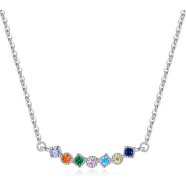 Royal Fashion strieborný náhrdelník farebná elegancia 53970453