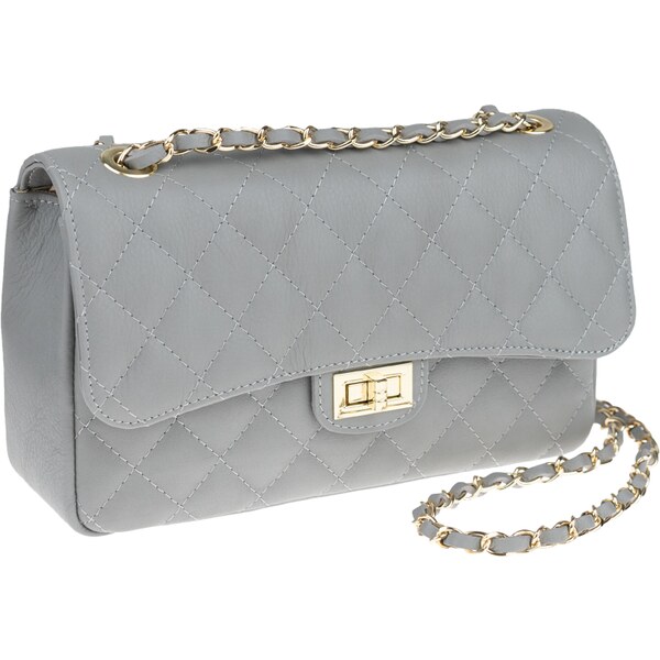 Sivá kožená talianska crossbody kabelka Eliana Grigia NovaKabelka.sk 47288115