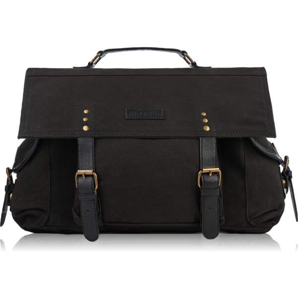 PAOLO PERUZZI Pánska taška na rameno do práce E-01-MC | čierna E-01-BL 47288119