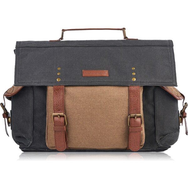 PAOLO PERUZZI Pánska taška na rameno do práce E-01-MC | tmavomodrá E 47288121