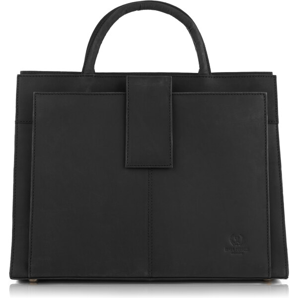 PAOLO PERUZZI Dámska kožená aktovka | čierna T-94-HBL 47288129