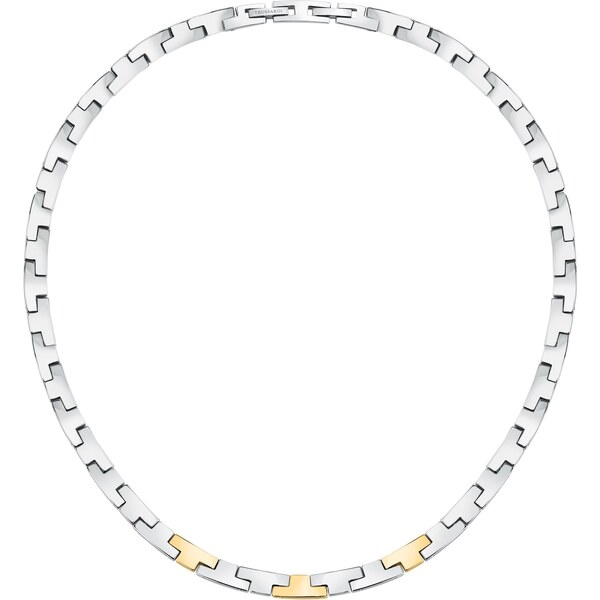 Trussardi Luxusný oceľový bicolor náhrdelník T-Logo TJAXC02 66585446