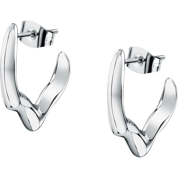 Trussardi Pôvabné oceľové kruhové náušnice T-Design TJAXA06 66583598
