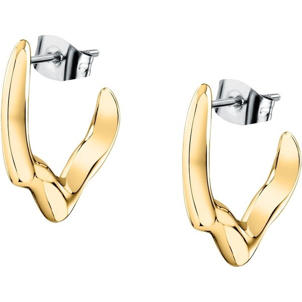 Trussardi Pôvabné pozlátené kruhové náušnice T-Design TJAXA05 66582820