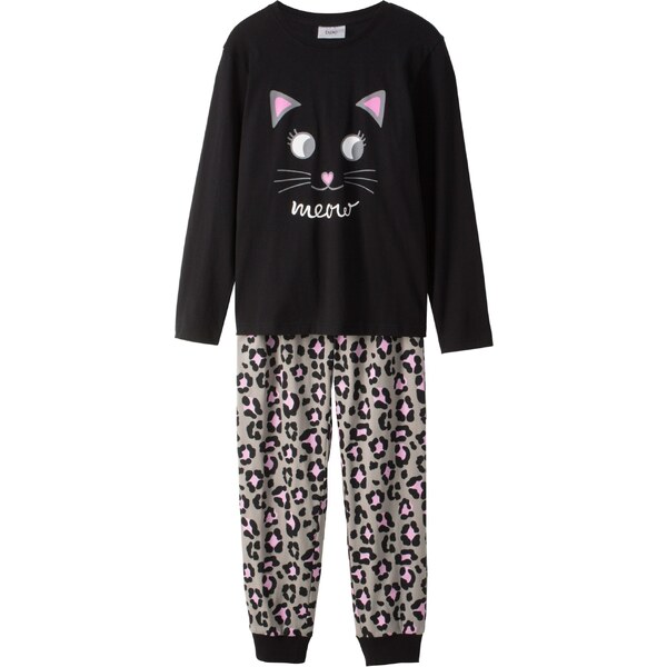 bonprix Pyžamo z čistej bavlny (2-dielna sada), farba šedá 44732326