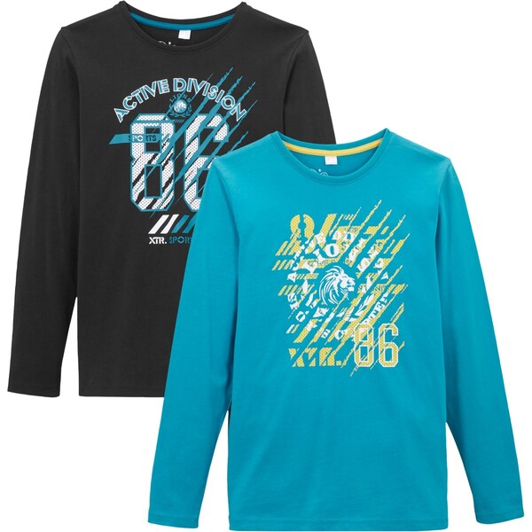 bonprix Tričko s dlhým rukávom (2 ks), z čistej bio bavlny, farba 45033064