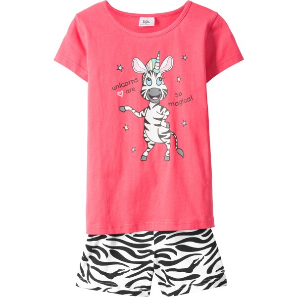 bonprix Krátke pyžamo (2-dielne) bio bavlna, farba ružová 61701965