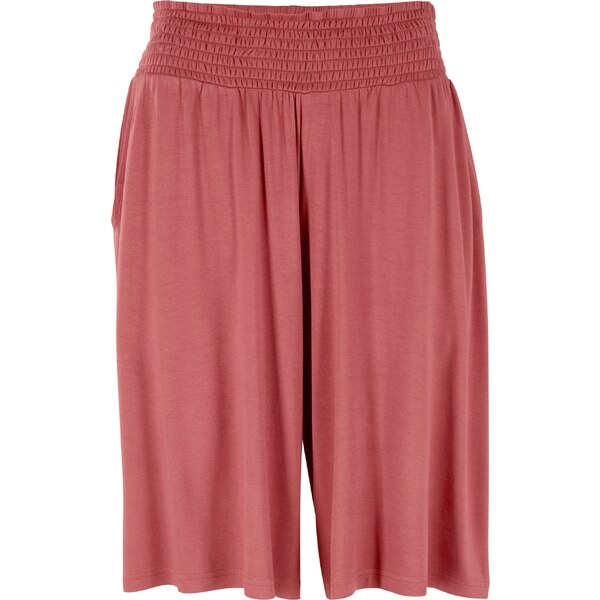 bonprix Džersejové bermudy z viskózového mixu, farba červená 44956993