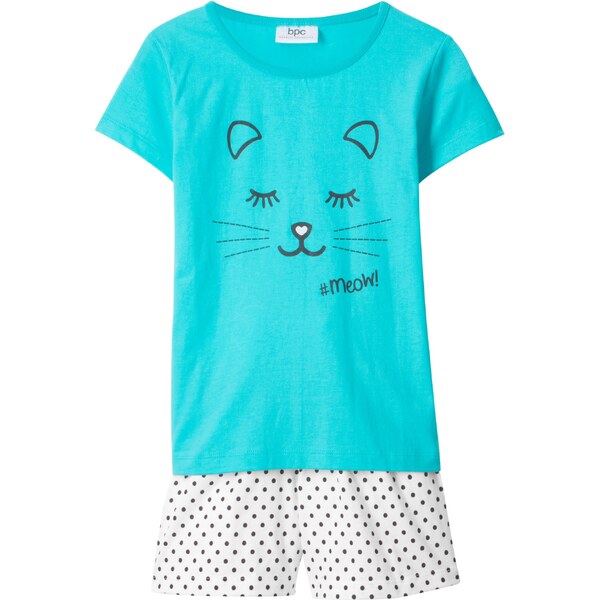 bonprix Krátke pyžamo (2-dielne) bio bavlna, farba modrá 49696626