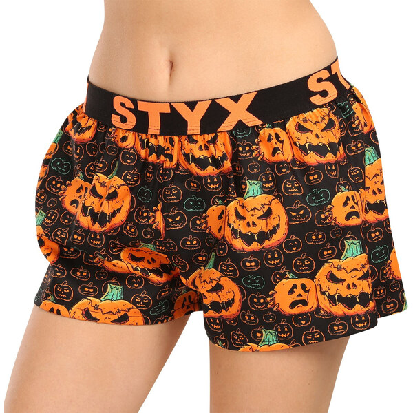 Dámske trenky Styx art športová guma Halloween tekvica (T1755) 47292447