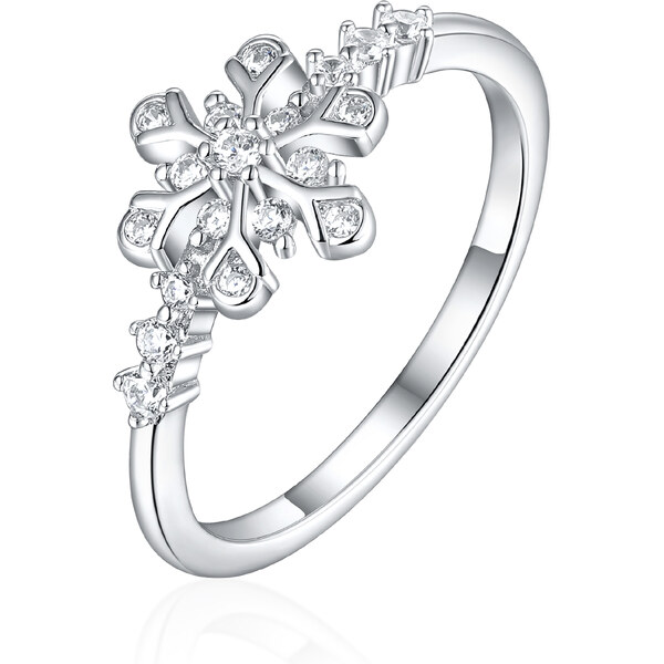 Olivie Strieborný prsteň SNEHOVÁ VLOČKA 8052 47307772