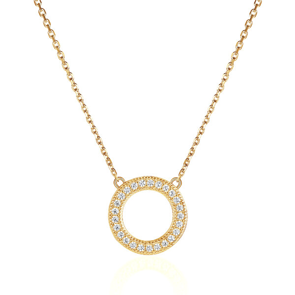 Olivie Strieborný náhrdelník KRUH GOLD 8061 48571346