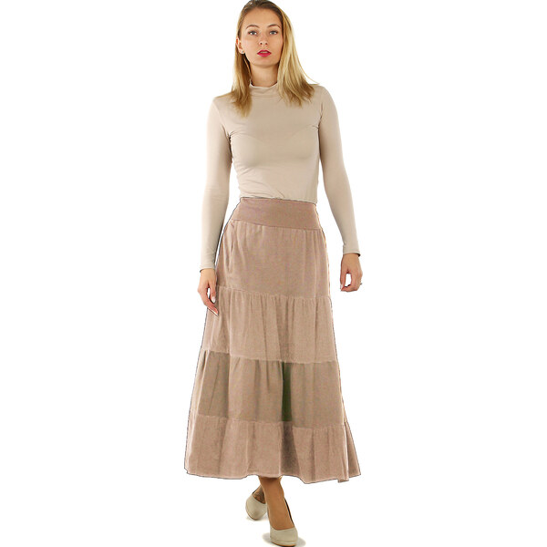 Glara Dámska dlhá menčestrová sukňa 47294782