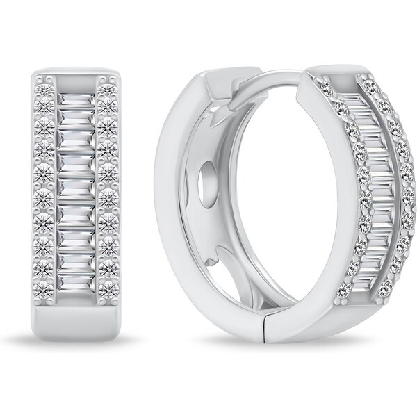 Brilio Silver Trblietavé strieborné kruhy so zirkónmi EA475W 66592647