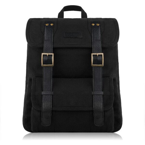 PAOLO PERUZZI Pánsky batoh na notebook A4 E-03-BL | čierna E-05-BL 47295200