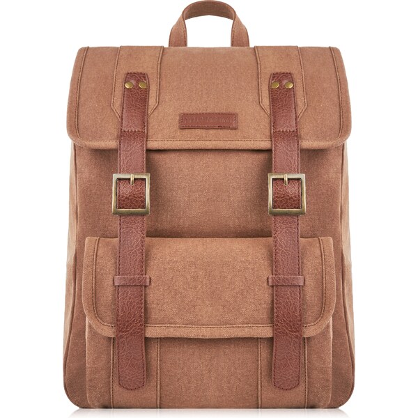 PAOLO PERUZZI Pánsky batoh na notebook A4 E-05-BR | hnedá E-05-BR 47295201