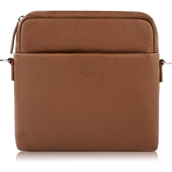 PAOLO PERUZZI Pánska kožená taška na rameno AV-03-CG | koňak AV-03-CG 47295277